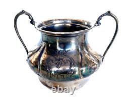 Victorian Britannia Metal Co. Quad Plate Silver Tea Set, Hand Hammered & Chased