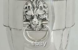 Victorian English Old Sheffield Plate Osp Figural Lion Face Samovar Tea Urn