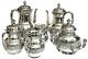 Victorian Era Pairpoint Quadruple Silverplate 6 Piece Repousse Breakfast Tea Set