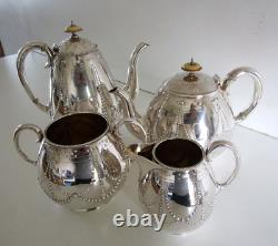 Victorian Four Piece Silver Plated Tea Set, Elkington & Co, Circa 1899