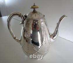Victorian Four Piece Silver Plated Tea Set, Elkington & Co, Circa 1899