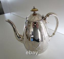 Victorian Four Piece Silver Plated Tea Set, Elkington & Co, Circa 1899