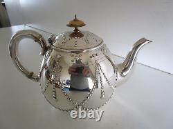 Victorian Four Piece Silver Plated Tea Set, Elkington & Co, Circa 1899