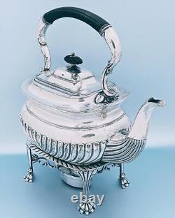 Victorian James Dixon Silver Plate Sheffield England Tilting Teapot and Stand