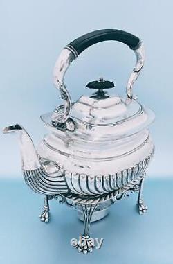 Victorian James Dixon Silver Plate Sheffield England Tilting Teapot and Stand