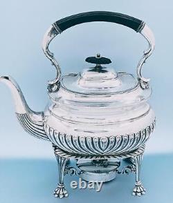 Victorian James Dixon Silver Plate Sheffield England Tilting Teapot and Stand