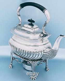 Victorian James Dixon Silver Plate Sheffield England Tilting Teapot and Stand