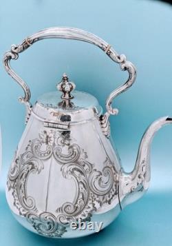 Victorian Mappin Bros. London Bridge England Tilting Tea Pot Burner Warming Stan