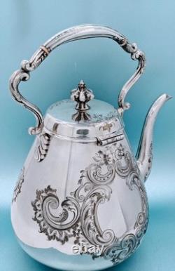Victorian Mappin Bros. London Bridge England Tilting Tea Pot Burner Warming Stan