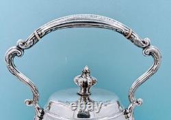 Victorian Mappin Bros. London Bridge England Tilting Tea Pot Burner Warming Stan