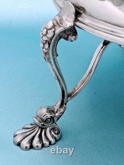 Victorian Mappin Bros. London Bridge England Tilting Tea Pot Burner Warming Stan