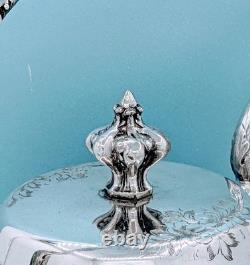 Victorian Mappin Bros. London Bridge England Tilting Tea Pot Burner Warming Stan
