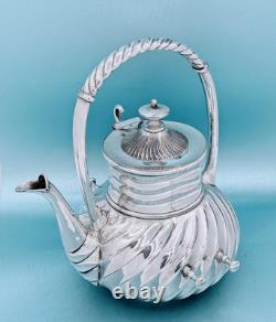 Victorian Meriden Britannia Quadruple Silver Plate Aesthetic Tilting Tea Pot