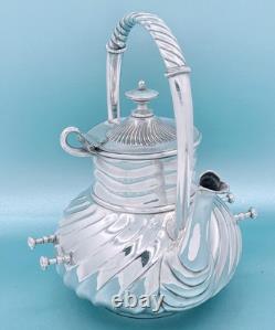 Victorian Meriden Britannia Quadruple Silver Plate Aesthetic Tilting Tea Pot