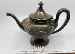 Victorian Rare St. Louis Silver Co. Quadruple Tea Pot Silver Plate Antique