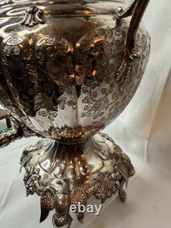 Victorian Silver Plate Samovar Tea Urn Hot Water PotSigned-Ornate, Stunning