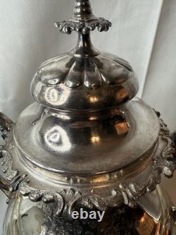 Victorian Silver Plate Samovar Tea Urn Hot Water PotSigned-Ornate, Stunning