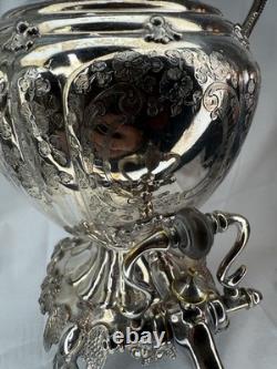 Victorian Silver Plate Samovar Tea Urn Hot Water PotSigned-Ornate, Stunning