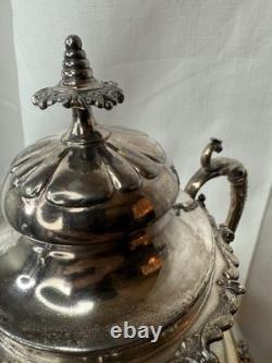 Victorian Silver Plate Samovar Tea Urn Hot Water PotSigned-Ornate, Stunning