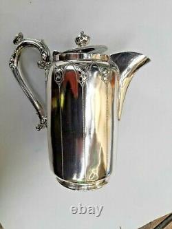 Victorian Silver Plated Antique Coffee Tea Pot Manor Plate Sheffield c1890