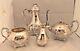 Victorian Tea Service Old Sheffield Silver Plate Ornate Engraving Pomegranate 4