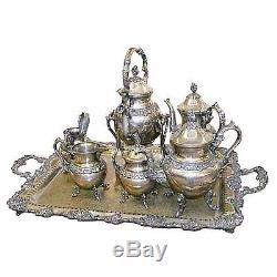 Victorian Tea Set, 7-Pc. Silverplate #5859