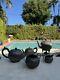 Victorian Uk Hallmarked Dixon 5 Piece Silver Plate Fluted Tea Pot Service Set