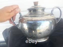 Victorian silver Plate Self Pouring Teapot 2 Handle Tea Serving pot J Dixon 1886