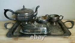 Viking Plate E. P. Copper Silver Set of 5 Tea service Made in Canada