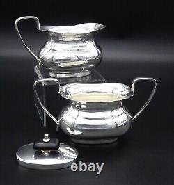 Viners 4 Piece Tea Set Mirror Finish Silver Plated Alpha Plate A1 Sheffield