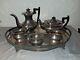 Viniers Of Sheffield Silver Plate 5 Piece Tea Set Withtray