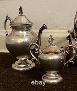 Vintage 1940's W & S Blackinton Co. Towle Silver Co. Coffee/Tea Set 5-piece