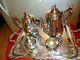 Vintage 1970's Wm Rogers 800 Silver Plated 5 Pcs Tea Coffee Pot With Large Tray