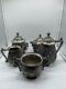 Vintage 19th Century Repousse Silver Plate Heavy Embossed Reed & Barton Tea Set