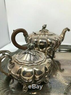 Vintage 3 Piece Community Silverplated Old English Melon Tea Coffee Serving Set