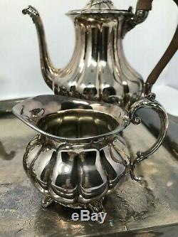 Vintage 3 Piece Community Silverplated Old English Melon Tea Coffee Serving Set