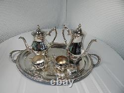 Vintage! 5Pc. Wm. Rogers Silverplate Tea Set