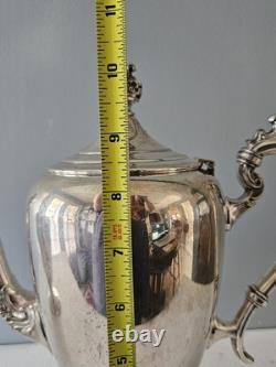 Vintage 5 Piece Silverplate Coffee Tea Set and Large Serving Tray
