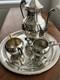 Vintage 5 Piece Tea Set Fb Rogers Silver Co. Tea Pot, Creamer, Sugar Bowl & Tray