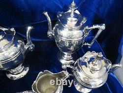 Vintage 5 piece Simpson Hall Miller & Co Silverplate Coffee/Tea Service