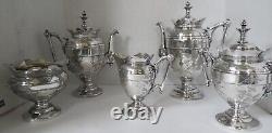 Vintage 5 piece Simpson Hall Miller & Co Silverplate Coffee/Tea Service