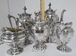 Vintage 5 piece Simpson Hall Miller & Co Silverplate Coffee/Tea Service