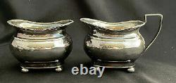 Vintage 5pc E H Parkin Silver Plate Cameo Service Tea Coffee Set Sheffield