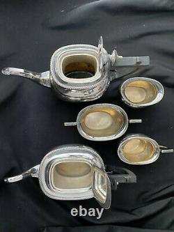 Vintage 5pc E H Parkin Silver Plate Cameo Service Tea Coffee Set Sheffield