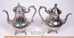 Vintage 5pc SHERIDAN Silver-plate COFFEE & TEA SET with Creamer, Sugar & Tray