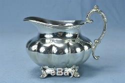 Vintage 6 PC ONEIDA COMMUNITY SILVER SHEFFIELD MELON SHAPE COFFEE TEA SERVICE