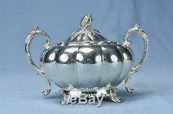 Vintage 6 PC ONEIDA COMMUNITY SILVER SHEFFIELD MELON SHAPE COFFEE TEA SERVICE