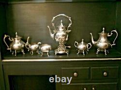 Vintage 6 Piece Silver on Copper Tea/Coffee Set