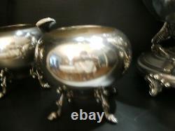 Vintage 6 Piece Silver on Copper Tea/Coffee Set