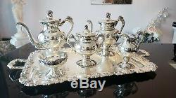 Vintage 6 piece International Silver Co. Vintage collection Tea set with tray